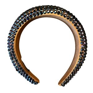 Elegant Brown and Gold Crystal Headband